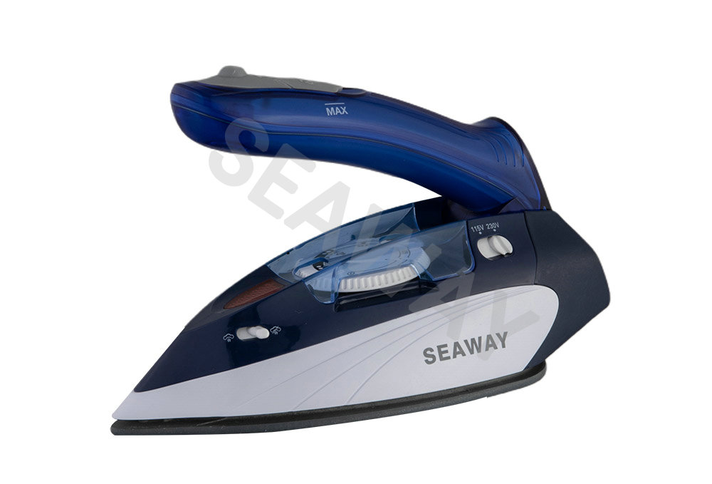 SW-602 900W-1100W Dubbelspänningsval Böjd handtag Resestrykjärn