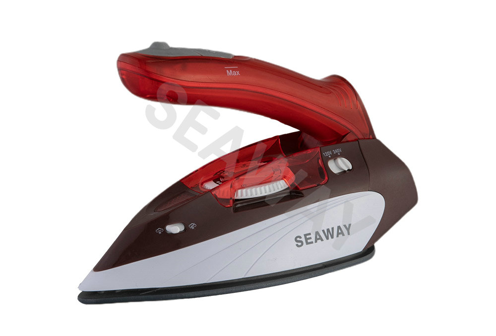 SW-602 900W-1100W Dubbelspänningsval Böjd handtag Resestrykjärn